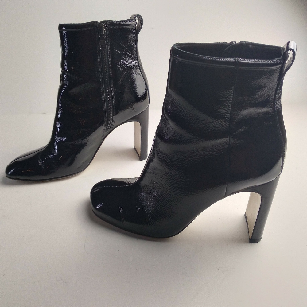 Rag and Bone black patent leather ones the ankle boots size 37.5 =7.5 US
